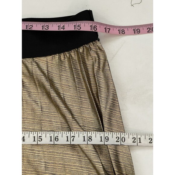 Time And Tru Womens Skirt Sz Large Sz 12-14 Midi Metallic Pleated Fall Autumn - Picture 8 of 10